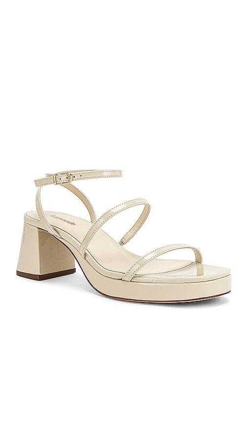 Larroude Gio Sandal in Ivory