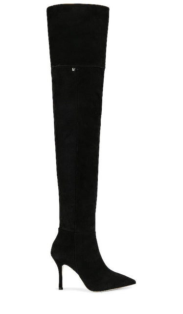 Larroude Kate Over the Knee Boot in Black - Larroude Kate Cuissardes en Noir - Larroude Kate 黑色过膝靴 - Larroude Kate Overknee-Stiefel in Schwarz - Larroude 케이트 오버 니 부츠 블랙 색상 - Stivale sopra il ginocchio Larroude Kate in nero