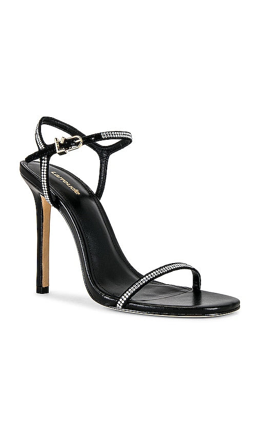 Larroude Love Crystal Heel in Black