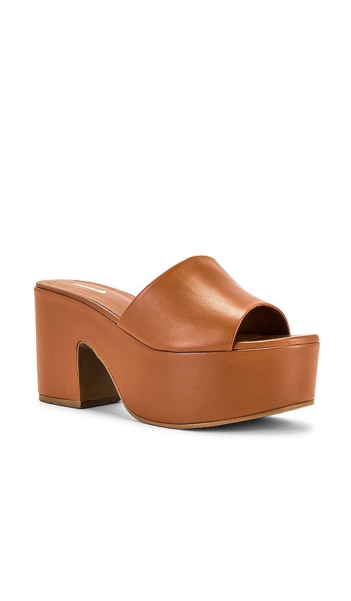 Larroude The Miso Platform Sandal in Brown