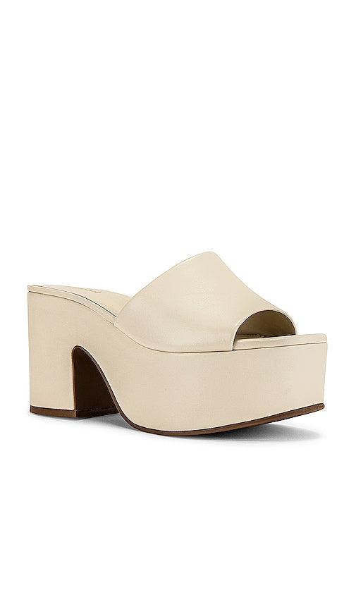 Larroude The Miso Platform Sandal in Ivory