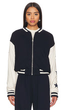 Lauren Moshi Taissa Varsity Jacket in Navy