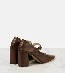 Le Monde B√É¬©ryl 80 leather Mary Jane pumps