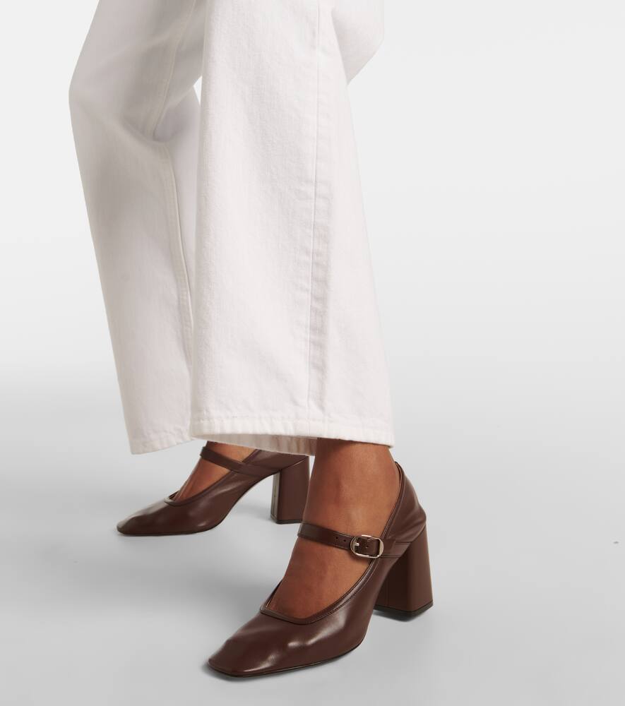 Le Monde B√É¬©ryl 80 leather Mary Jane pumps