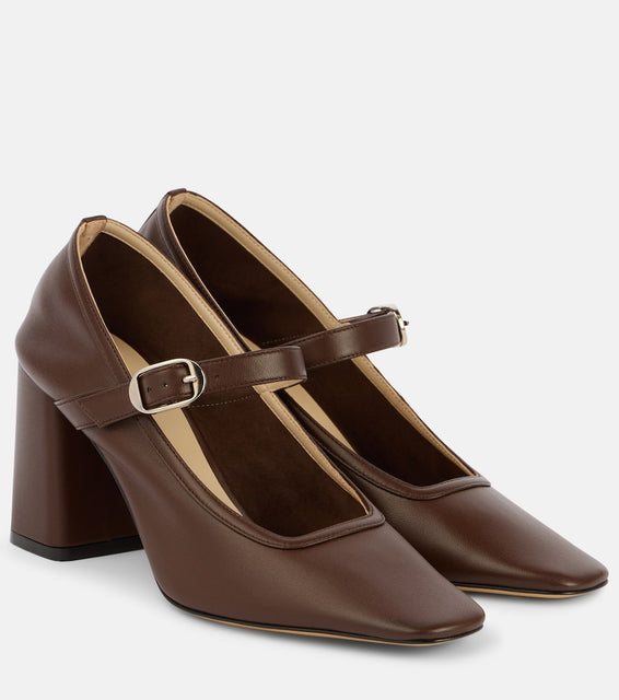 Le Monde B√É¬©ryl 80 leather Mary Jane pumps