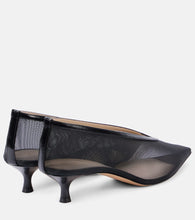 Le Monde B√É¬©ryl Babouche leather-trimmed mesh pumps