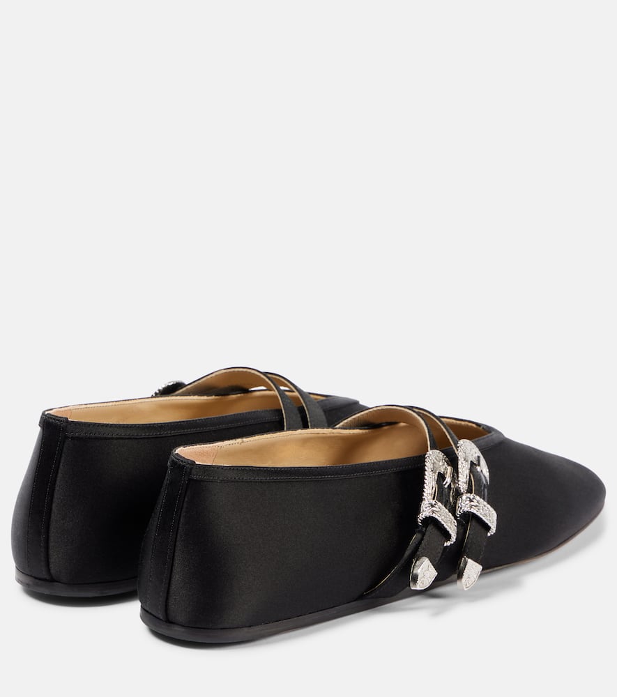 Le Monde B√É¬©ryl Claudia satin Mary Jane flats