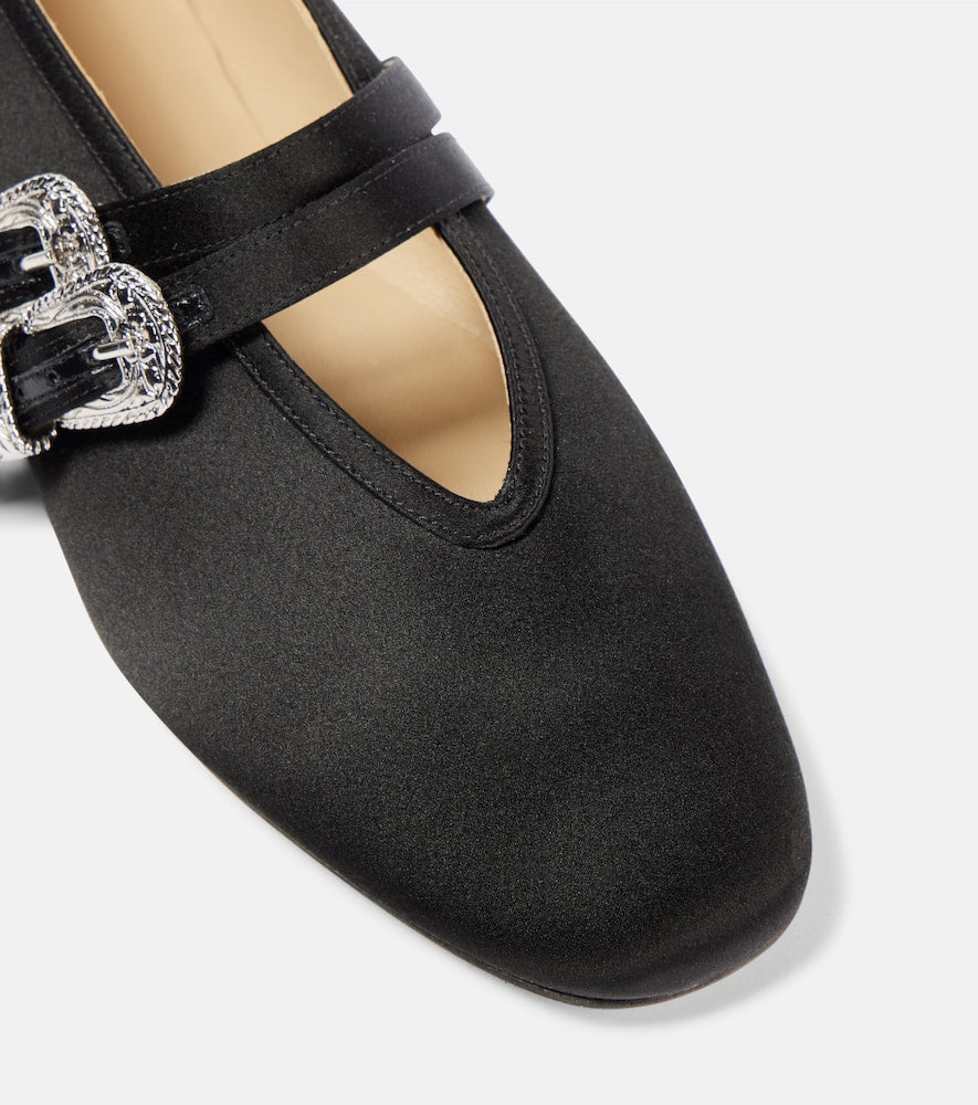 Le Monde B√É¬©ryl Claudia satin Mary Jane flats