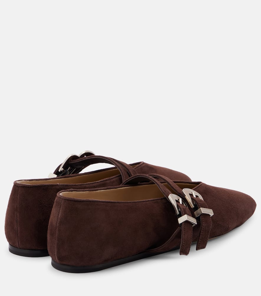 Le Monde B√É¬©ryl Claudia suede Mary Jane flats