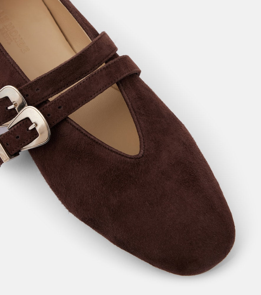 Le Monde B√É¬©ryl Claudia suede Mary Jane flats