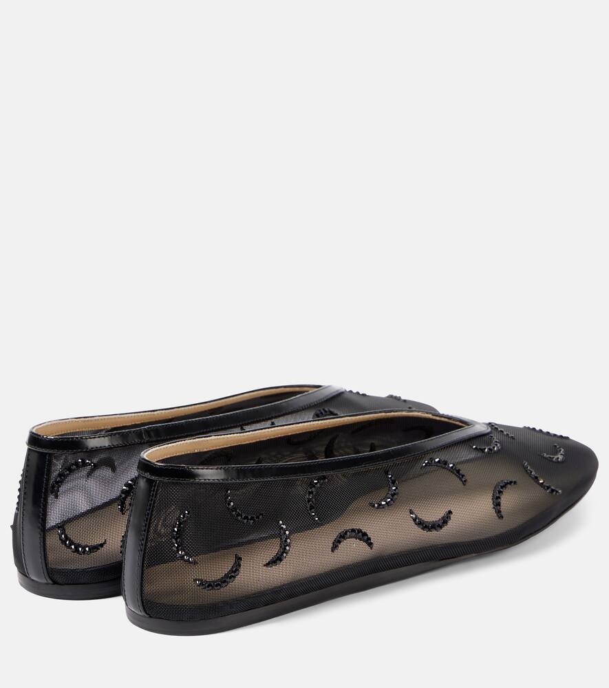 Le Monde B√É¬©ryl Luna embroidered mesh ballet flats