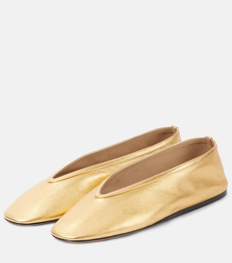 Le Monde B√É¬©ryl Luna metallic leather ballet flats