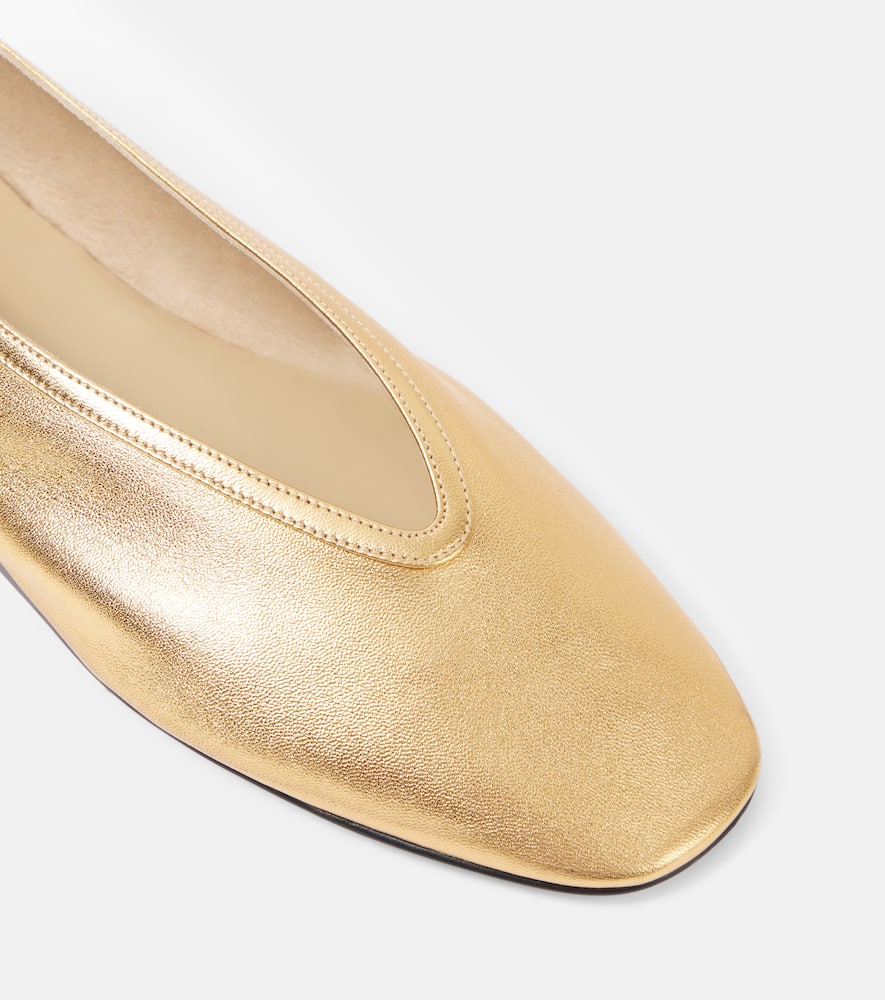 Le Monde B√É¬©ryl Luna metallic leather ballet flats