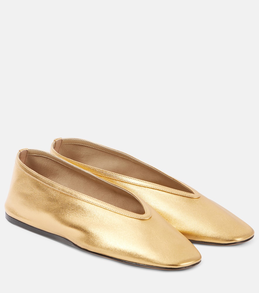 Le Monde B√É¬©ryl Luna metallic leather ballet flats