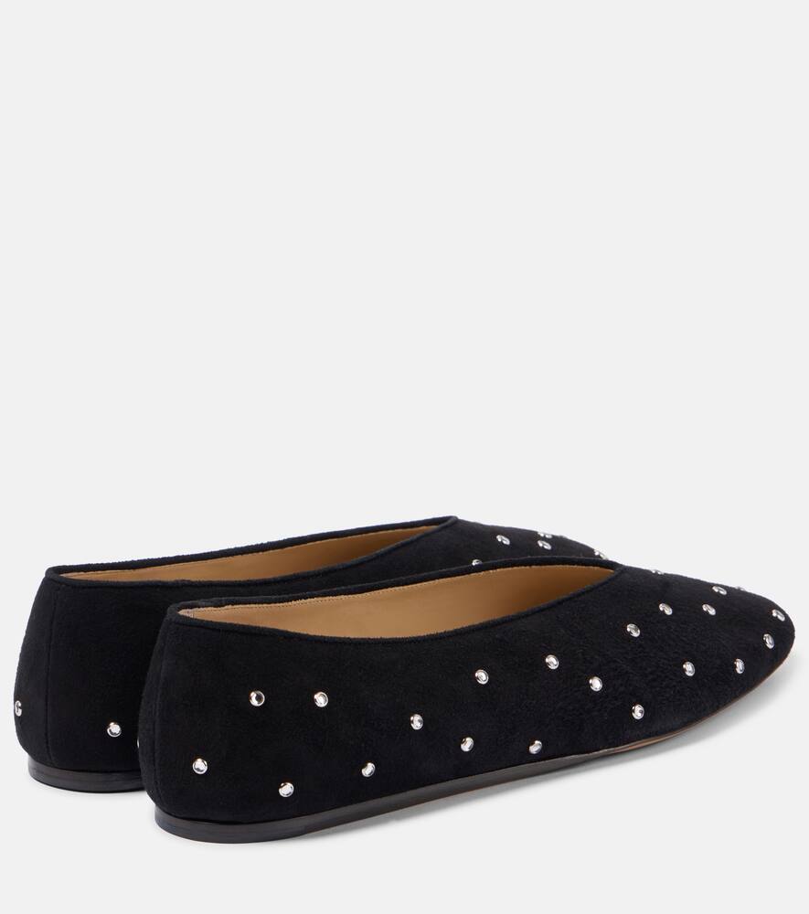 Le Monde B√É¬©ryl Regency embellished suede ballet flats