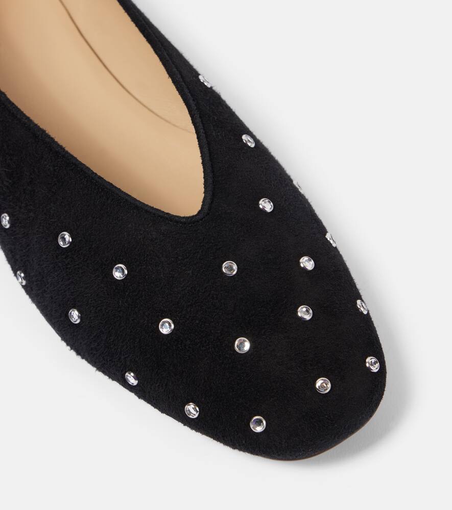 Le Monde B√É¬©ryl Regency embellished suede ballet flats