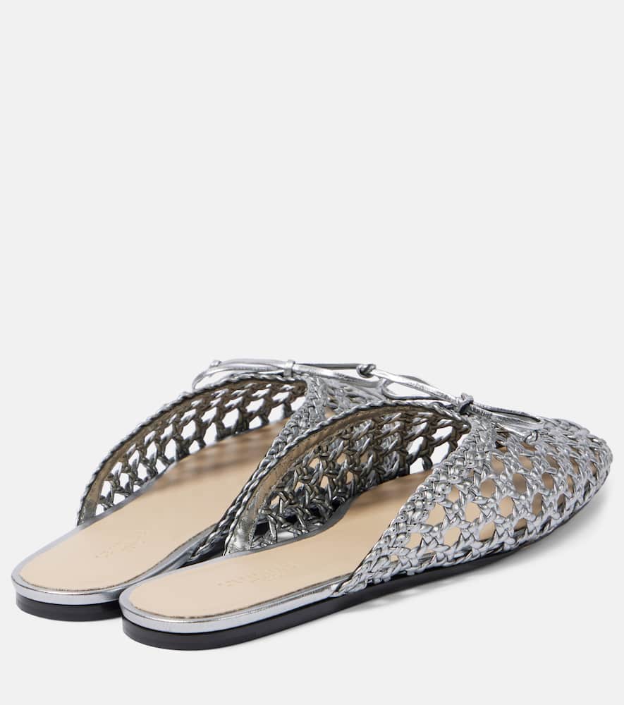 Le Monde B√É¬©ryl Regency woven leather mules