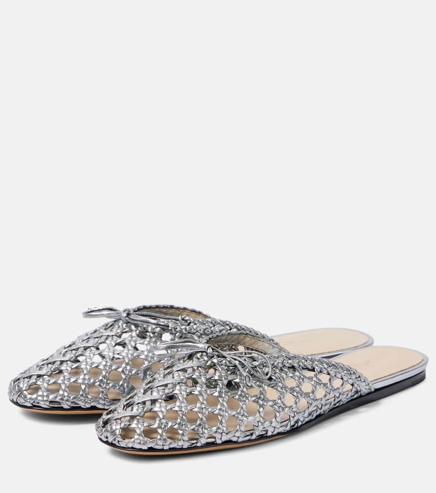 Le Monde B√É¬©ryl Regency woven leather mules