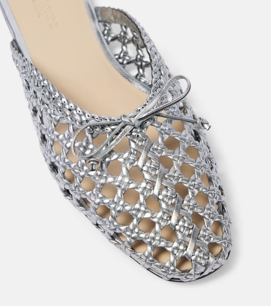Le Monde B√É¬©ryl Regency woven leather mules