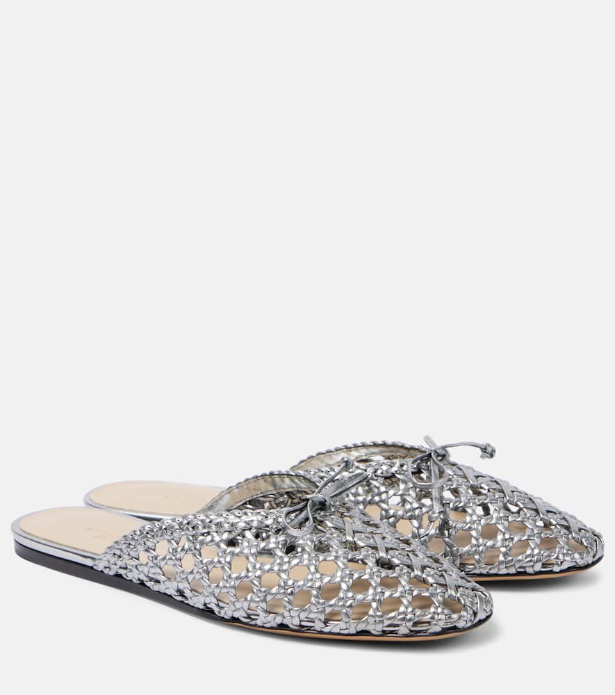 Le Monde B√É¬©ryl Regency woven leather mules