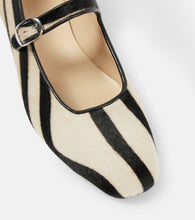Le Monde B√É¬©ryl Zebra-print calf hair Mary Jane flats