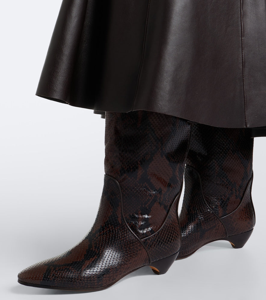 Le Monde Beryl Allegra leather knee-high boots