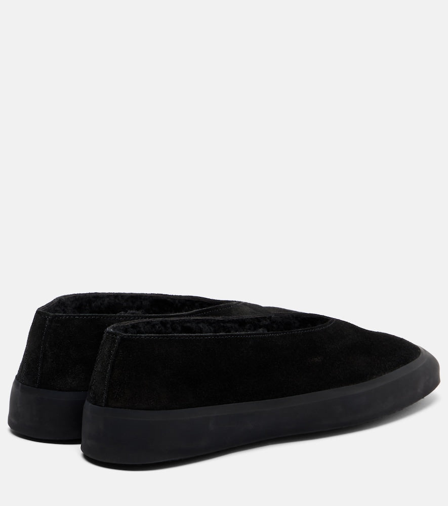 Le Monde Beryl Apres Ski shearling-lined suede ballet flats