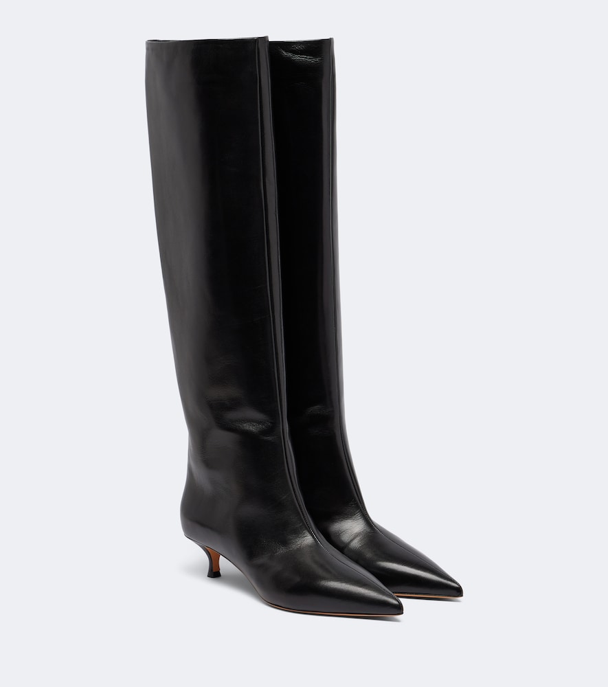 Le Monde Beryl Babouche leather knee-high boots