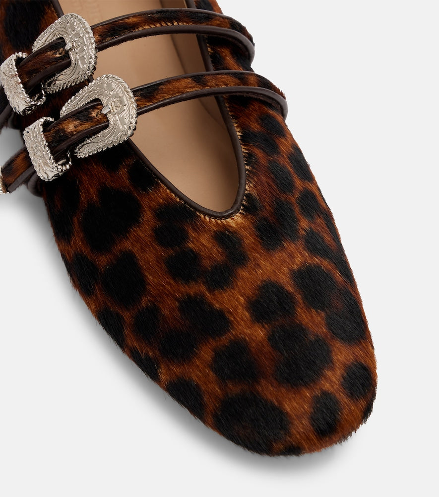 Le Monde Beryl Claudia calf hair Mary Jane flats