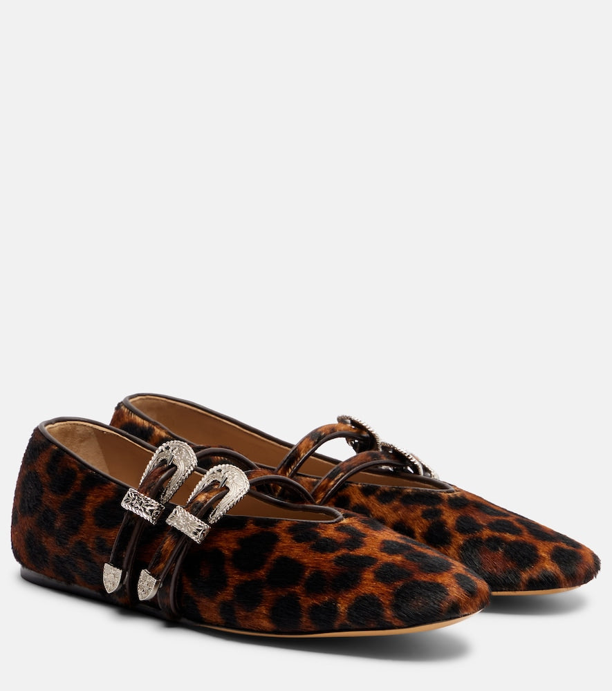 Le Monde Beryl Claudia calf hair Mary Jane flats