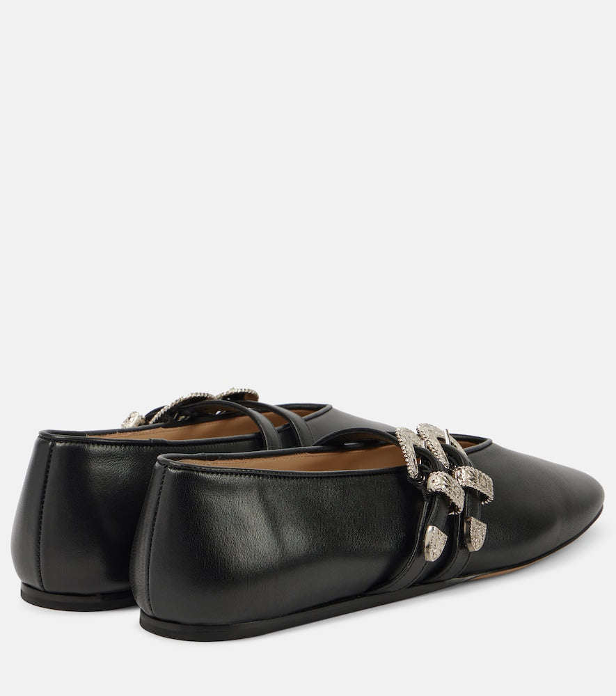 Le Monde Beryl Claudia leather ballet flats
