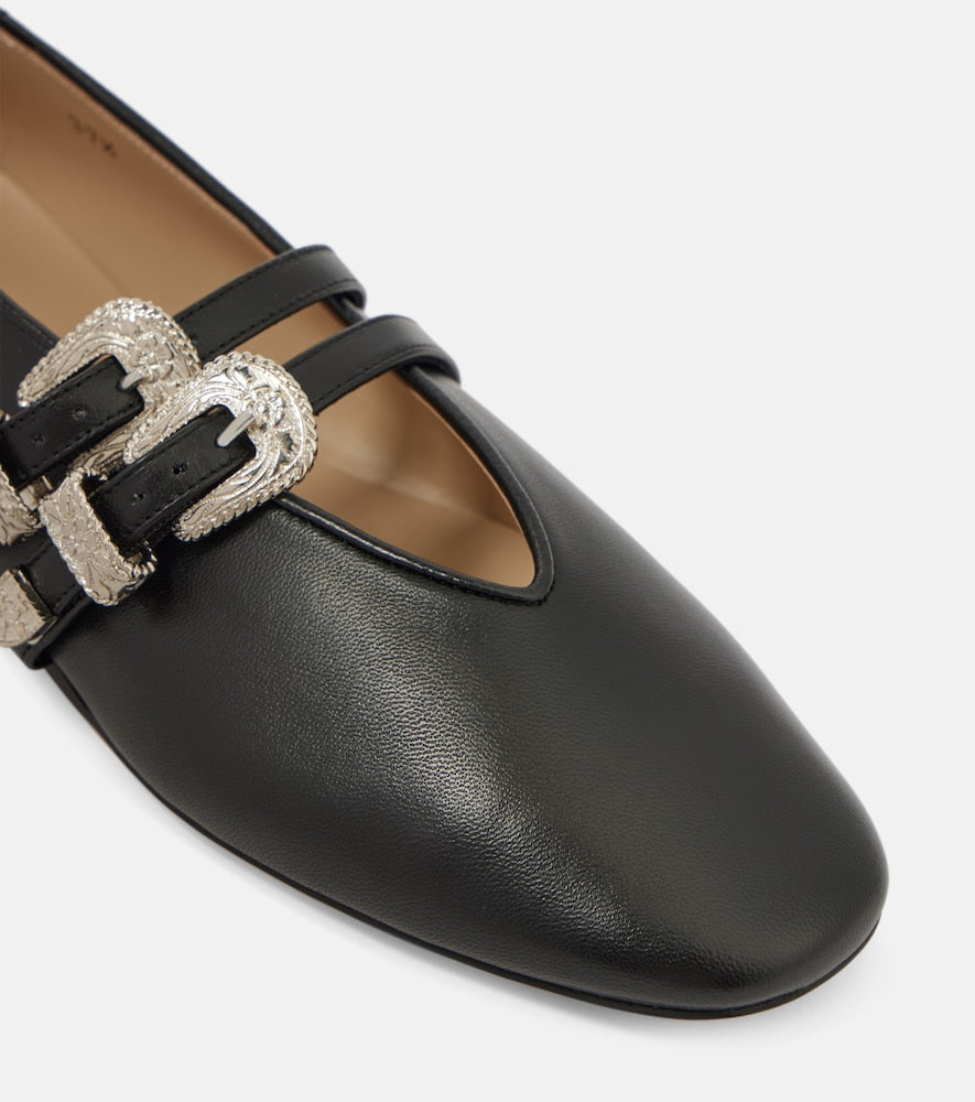 Le Monde Beryl Claudia leather ballet flats