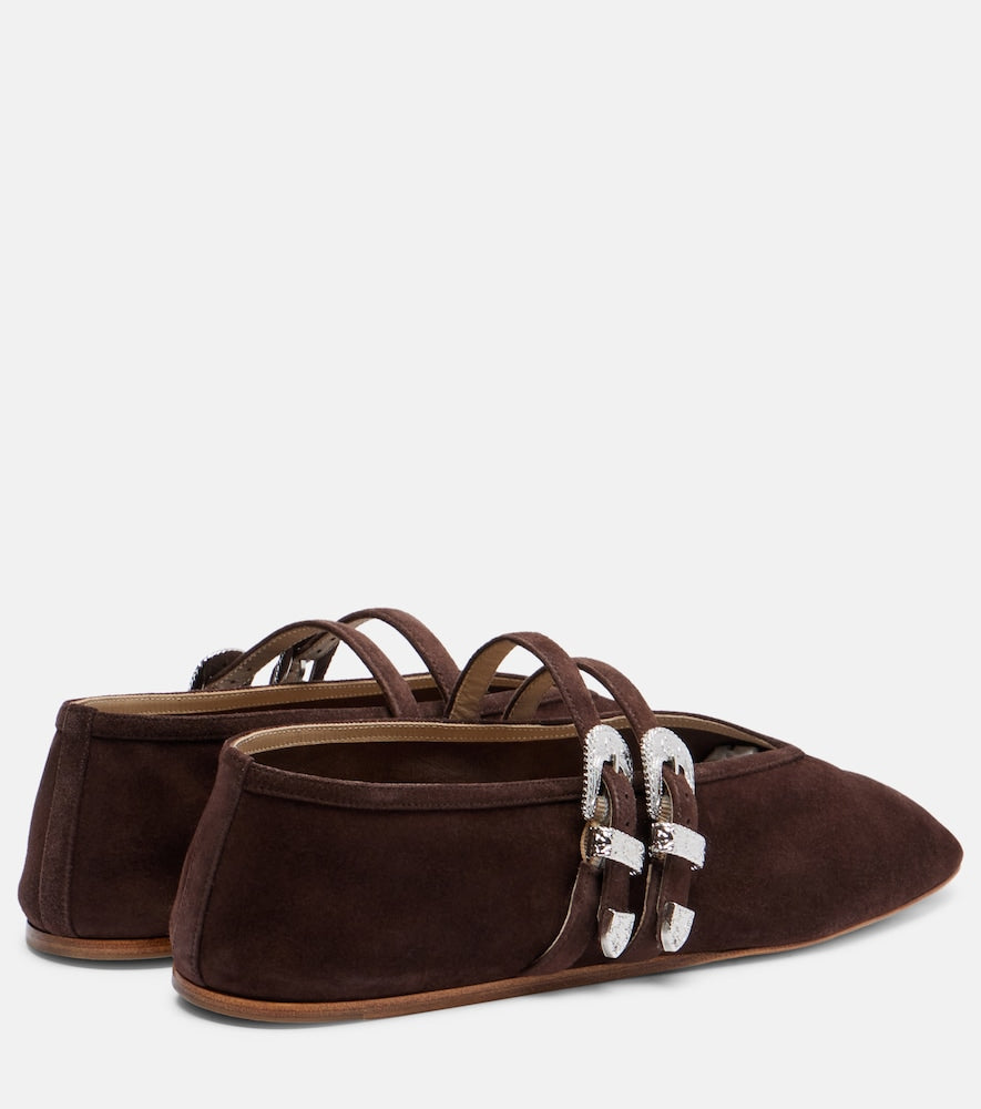 Le Monde Beryl Claudia suede ballet flats