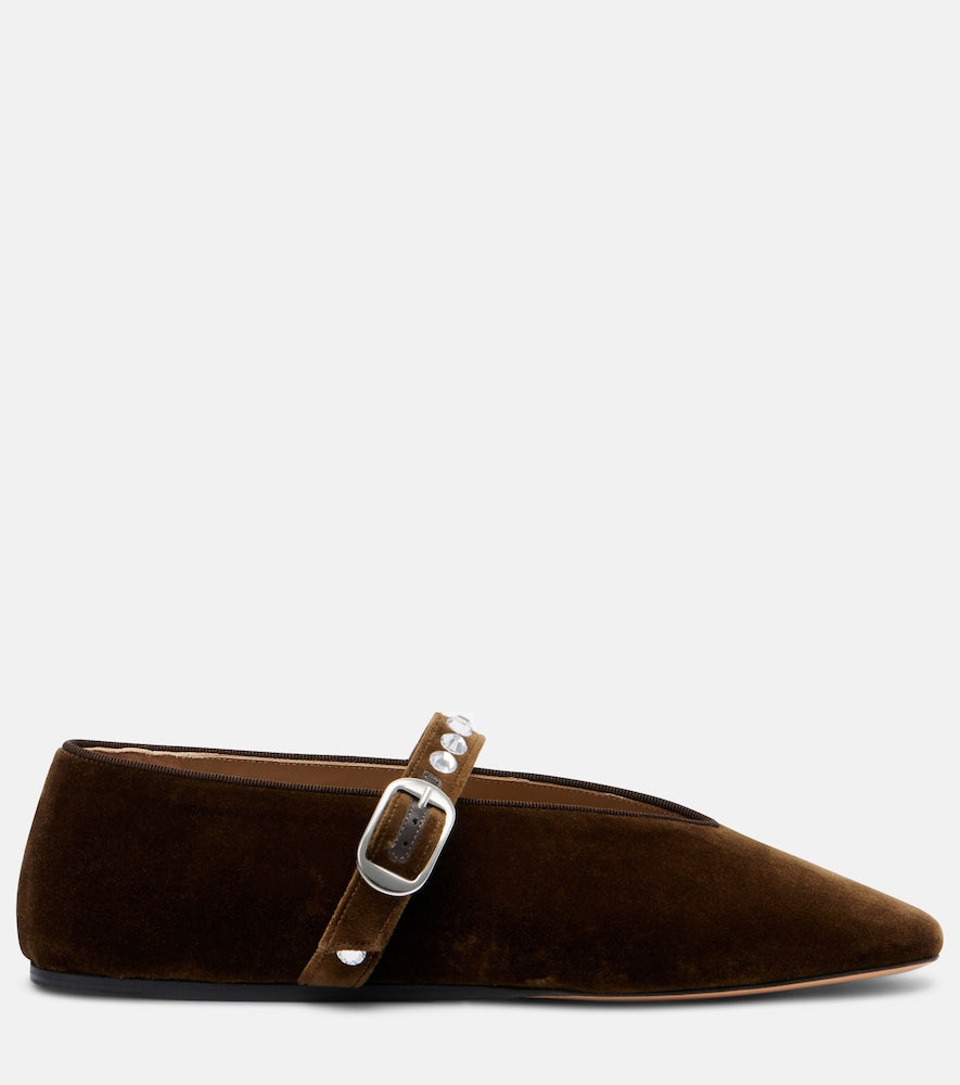 Le Monde Beryl Stella velvet ballet flats