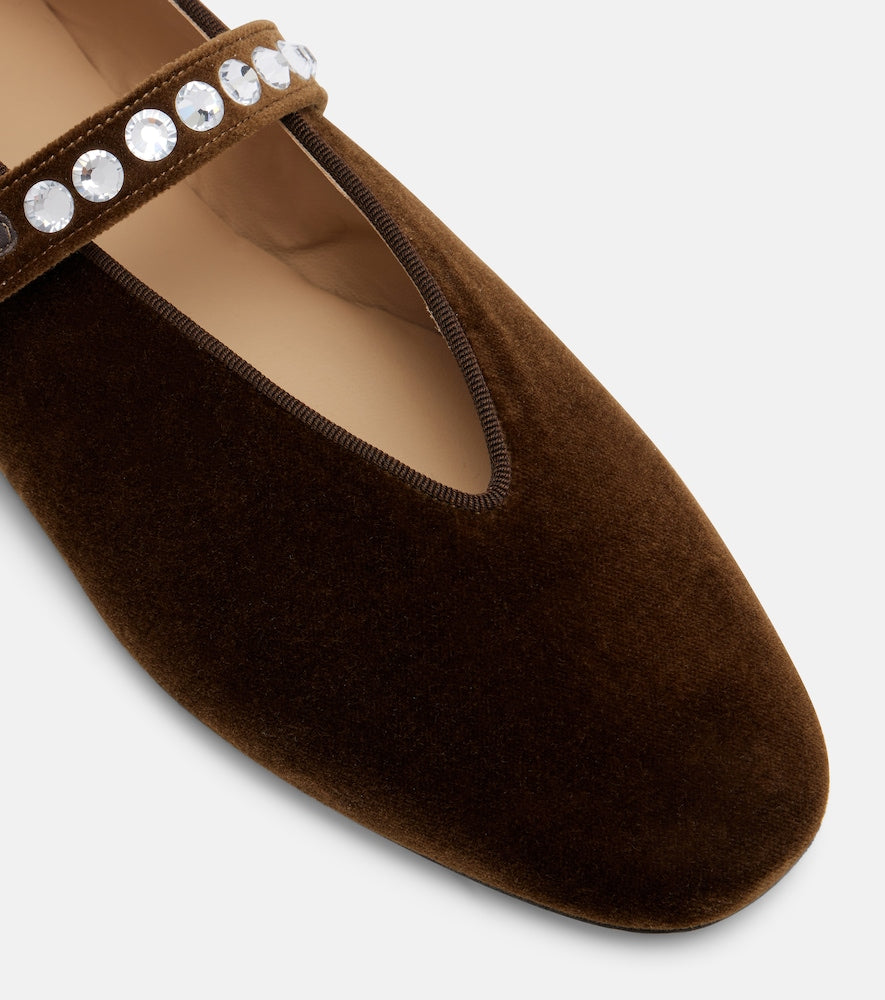 Le Monde Beryl Stella velvet ballet flats