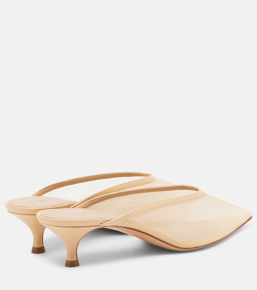 Le Monde Beryl Venetian leather-trimmed mules