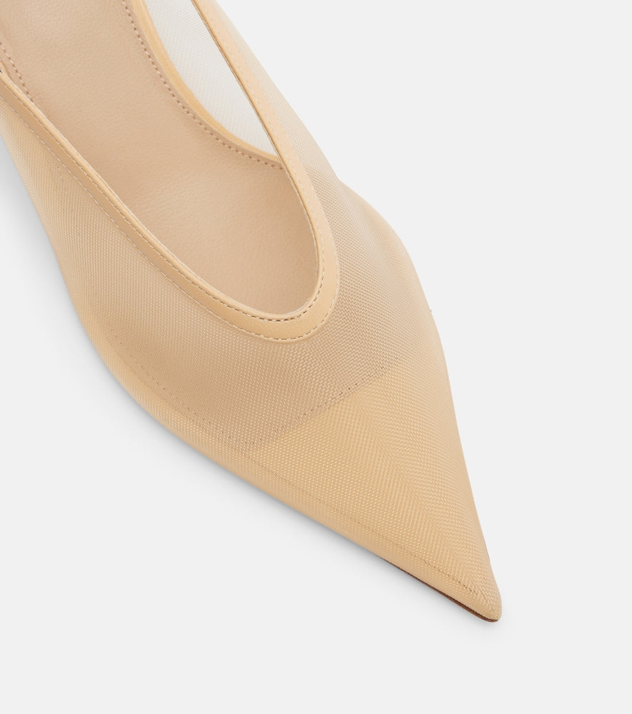 Le Monde Beryl Venetian leather-trimmed mules