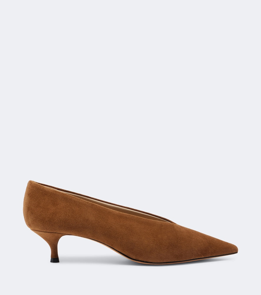 Le Monde Beryl Babouche suede pumps - Brown Mid Heel Pumps