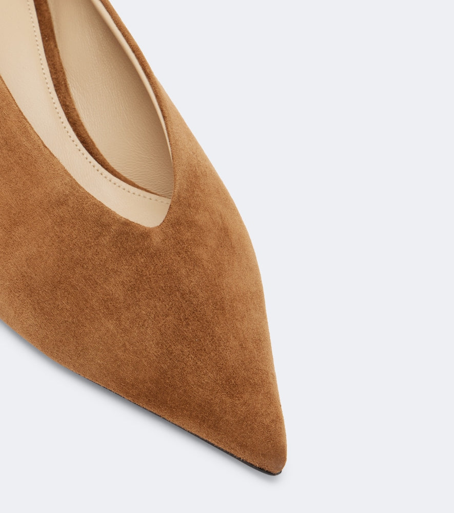 Le Monde Beryl Babouche suede pumps - Brown Mid Heel Pumps