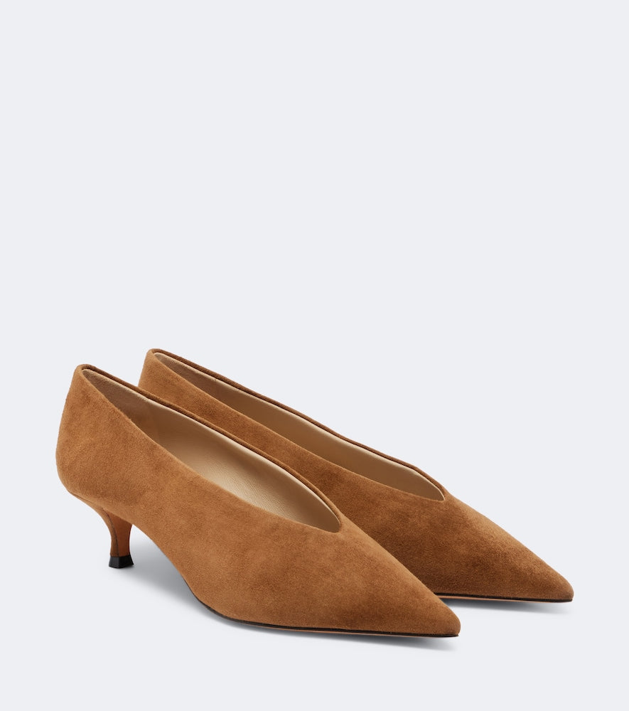 Le Monde Beryl Babouche suede pumps - Brown Mid Heel Pumps