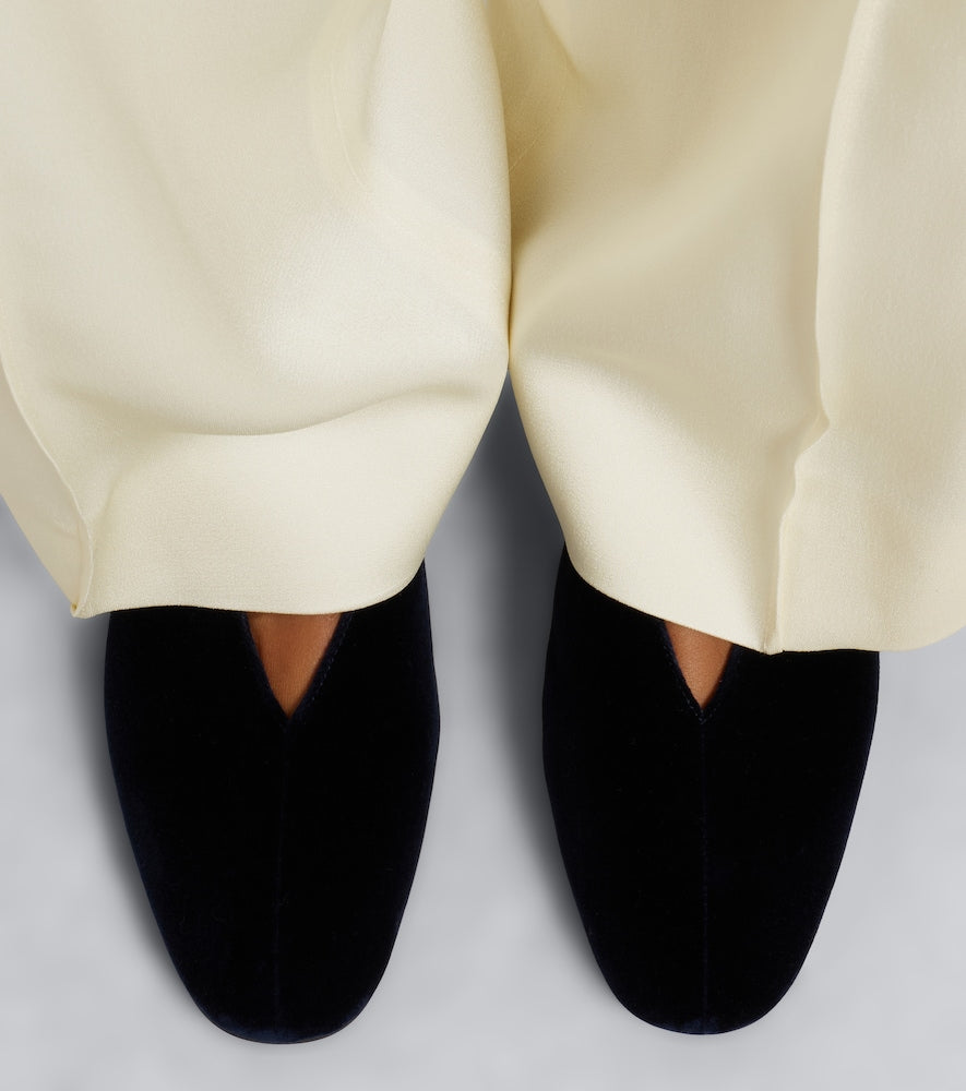 Blue Le Monde Beryl Olympia velvet ballet flats - Ballerina Flats