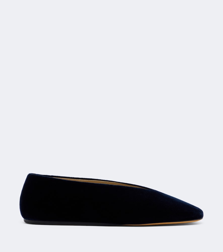 Blue Le Monde Beryl Olympia velvet ballet flats - Ballerina Flats