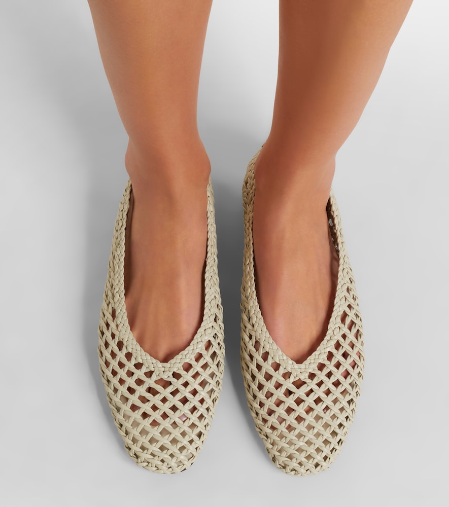 Le Monde Beryl Regency woven leather ballet flats (White) - Ballerina Flats