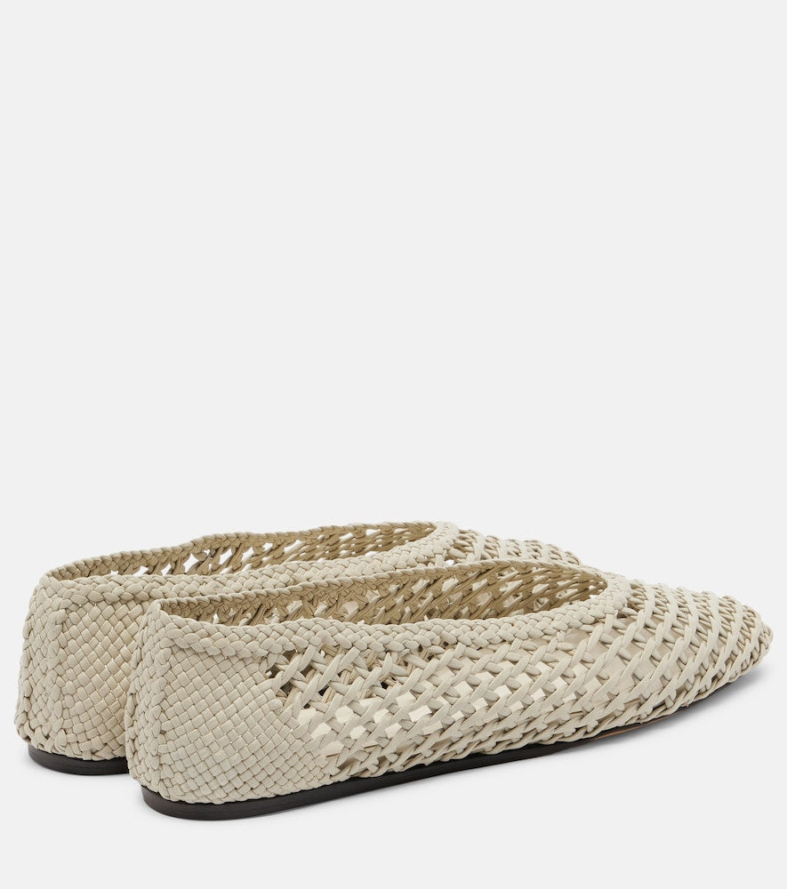 Le Monde Beryl Regency woven leather ballet flats (White) - Ballerina Flats