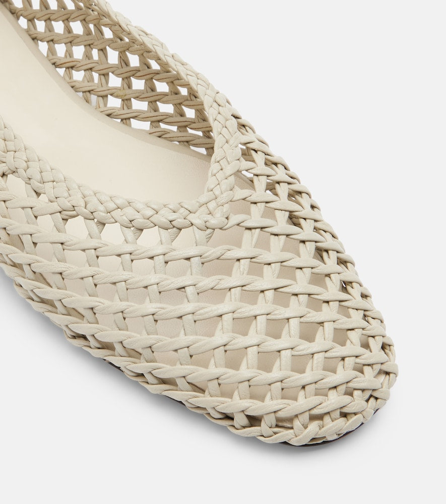 Le Monde Beryl Regency woven leather ballet flats (White) - Ballerina Flats