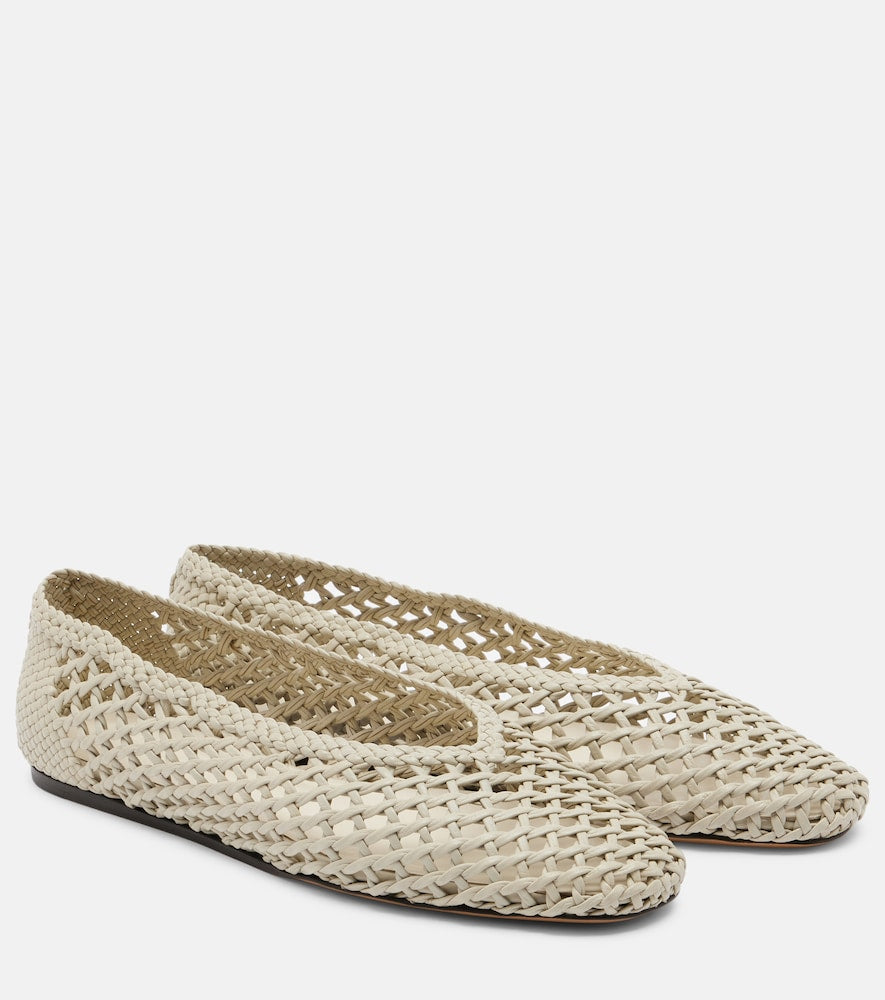 Le Monde Beryl Regency woven leather ballet flats (White) - Ballerina Flats