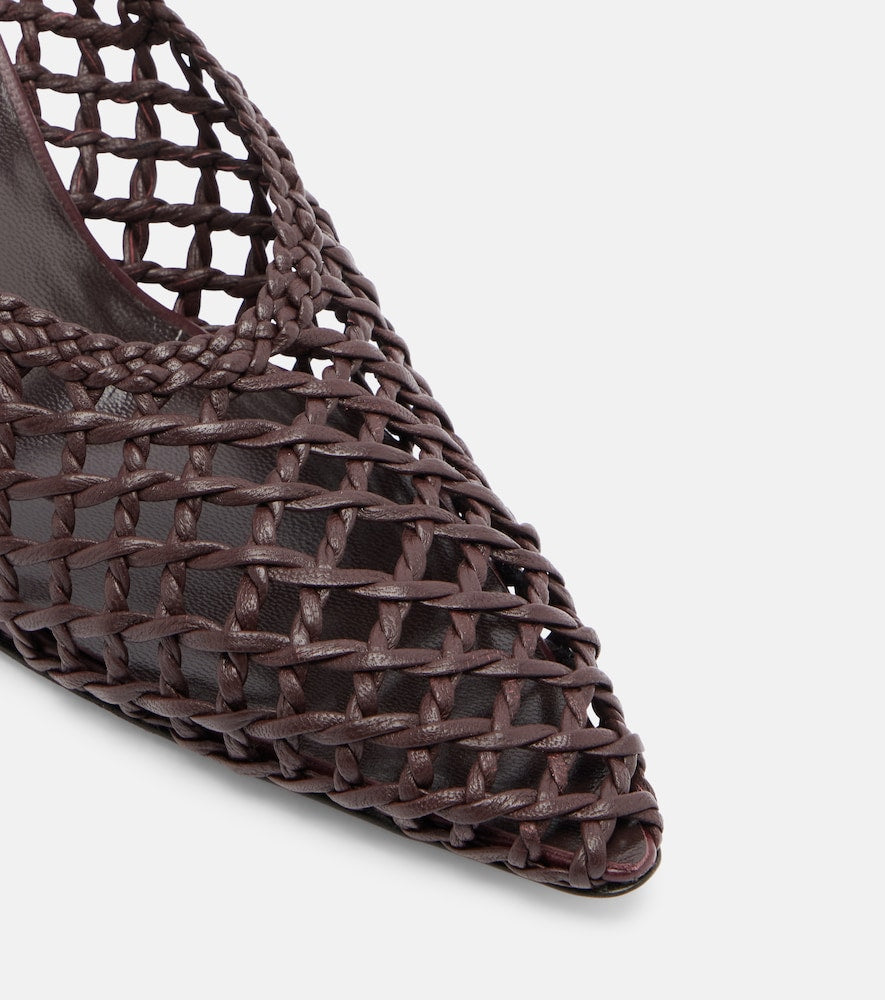 Burgundy Le Monde Beryl Victoria leather wedge mules - Mid Heel Pumps