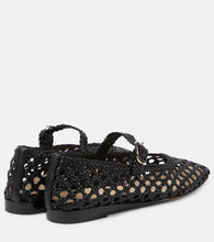 Le Monde Beryl Woven leather Mary Jane flats