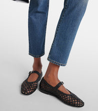 Le Monde Beryl Woven leather Mary Jane flats