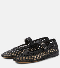 Le Monde Beryl Woven leather Mary Jane flats